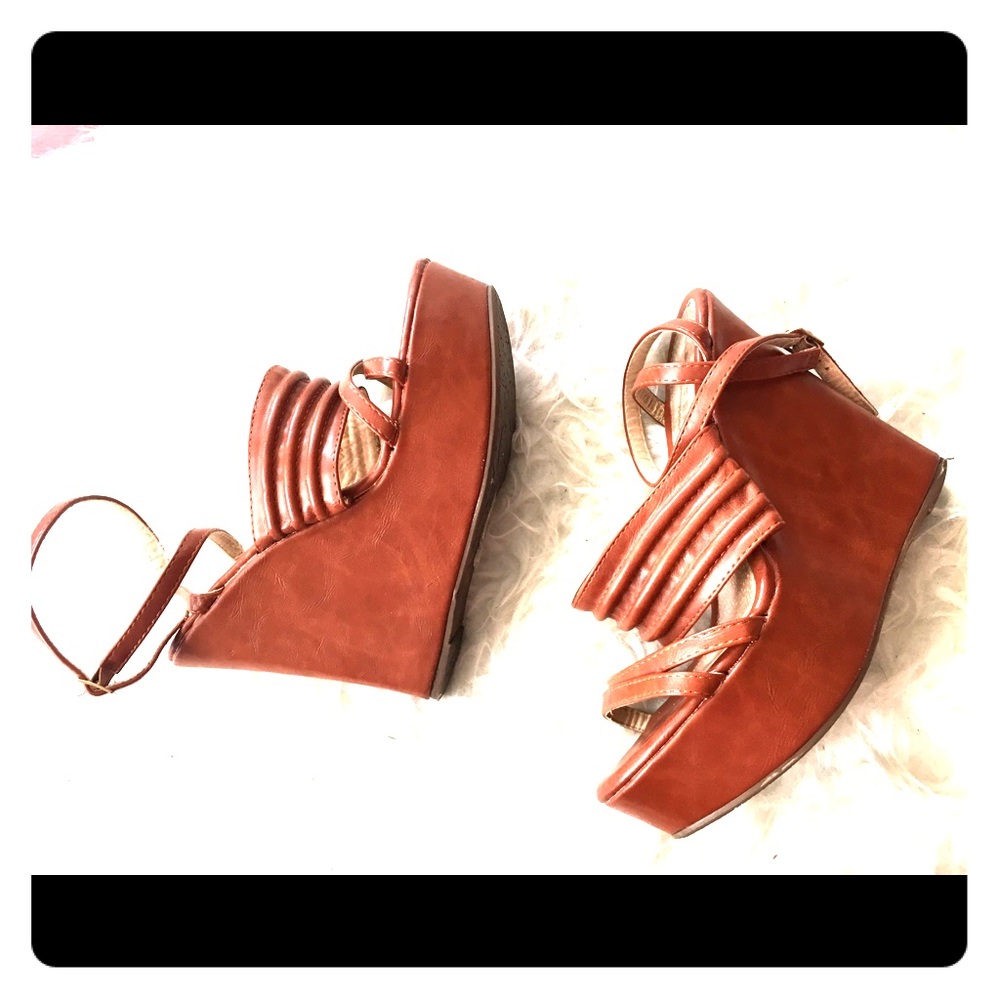 Beige Wedge platform